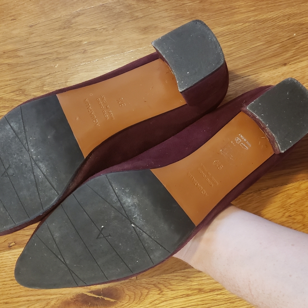Aquatalia Burgundy Suede Block Heel - Picture 5 of 5